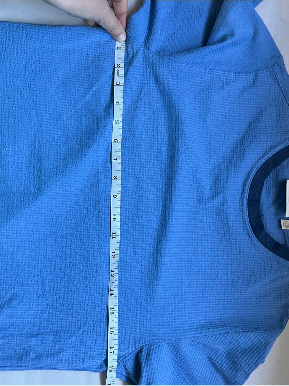 Scotch & Soda Blue Short-Sleeve Tee with Navy Collar Small - Picture 8 of 9